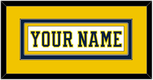 Michigan Hockey Nameplate - Home White (2019-2020) - Signature Tier 3