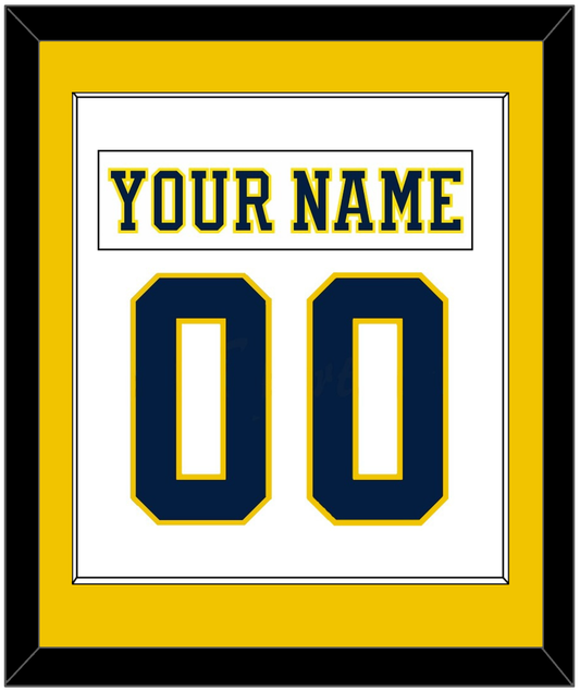 Michigan Hockey Nameplate & Number (Back) Combined - Home White (2019-2020) - Essential Tier 2