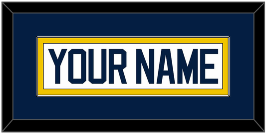 Michigan Hockey Nameplate - Home White - Essential Tier 2
