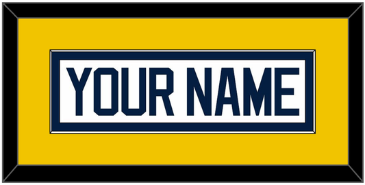 Michigan Hockey Nameplate - Home White - Essential Tier 3