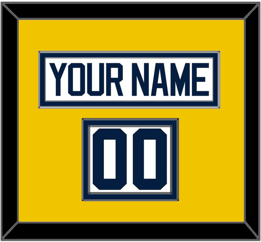 Michigan Hockey Nameplate & Number (Shoulder) - Home White - Signature Tier 3