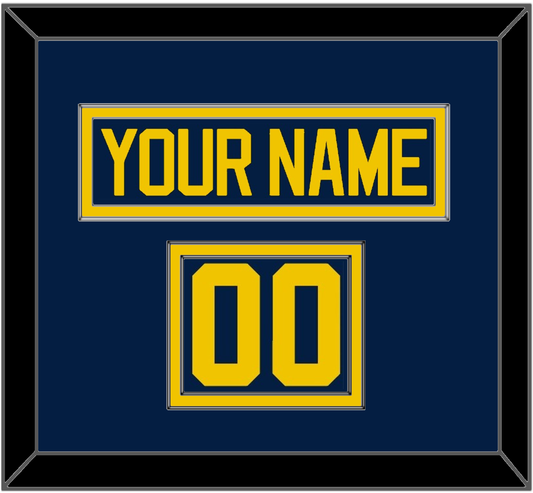 Michigan Hockey Nameplate & Number (Shoulder) - Road Blue - Signature Tier 2