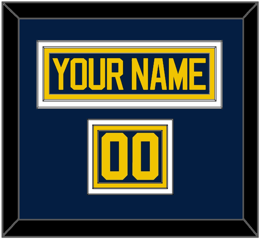 Michigan Hockey Nameplate & Number (Shoulder) - Road Blue - Premier Tier 2