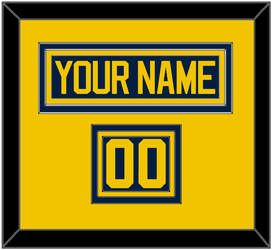 Michigan Hockey Nameplate & Number (Shoulder) - Road Blue - Premier Tier 3