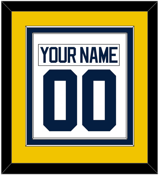 Michigan Hockey Nameplate & Number (Back) Combined - Home White - Signature Tier 3