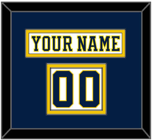 Michigan Hockey Nameplate & Number (Shoulder) - Home White (2019-2020) - Signature Tier 3