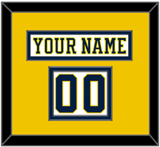 Michigan Hockey Nameplate & Number (Shoulder) - Home White (2019-2020) - Signature Tier 4