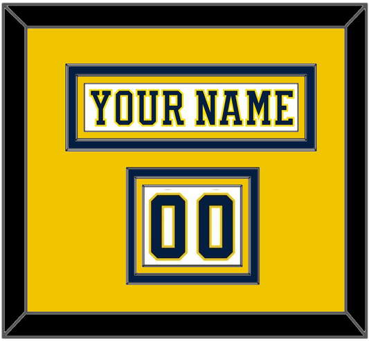 Michigan Hockey Nameplate & Number (Shoulder) - Home White (2019-2020) - Premier Tier 3