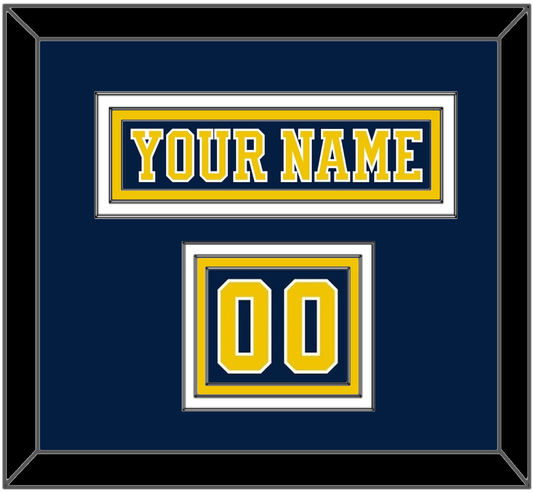 Michigan Hockey Nameplate & Number (Shoulder) - Road Blue (2019-2020) - Premier Tier 2