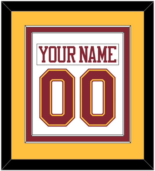 Minnesota Nameplate & Number (Back) Combined - Home White - Signature Tier 4