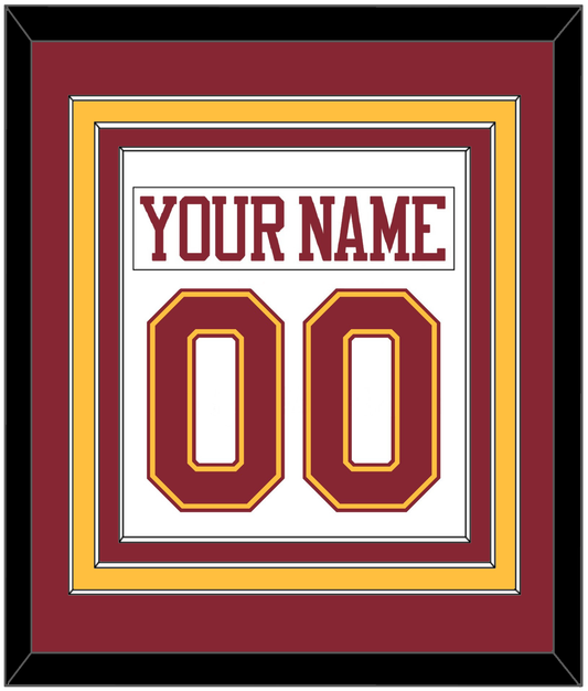 Minnesota Nameplate & Number (Back) Combined - Home White - Premier Tier 2