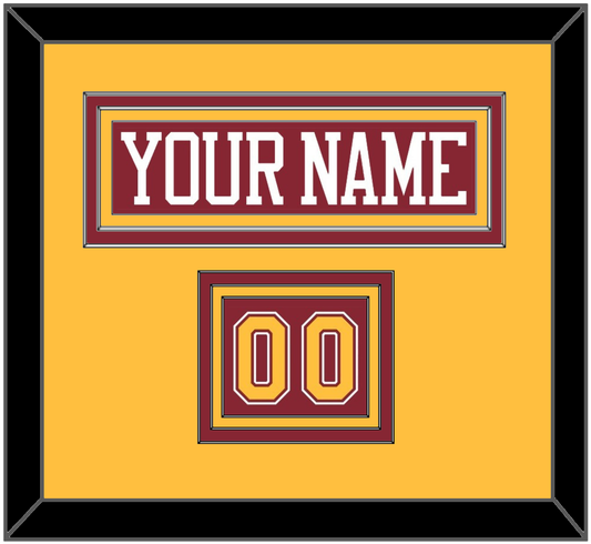 Minnesota Nameplate & Number (Shoulder) - Road Maroon - Premier Tier 3