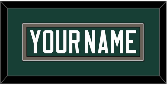 Michigan State Hockey Nameplate - Road Green (2006-2007) - Essential Tier 2