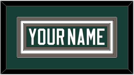 Michigan State Hockey Nameplate - Road Green (2006-2007) - Premier Tier 1