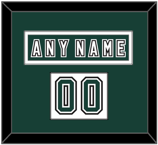 Michigan State Hockey Nameplate & Number (Shoulder) - Alternate Road Green (2006-2007) - Essential Tier 1
