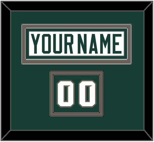 Michigan State Hockey Nameplate & Number (Shoulder) - Home White (2006-2007) - Signature Tier 3