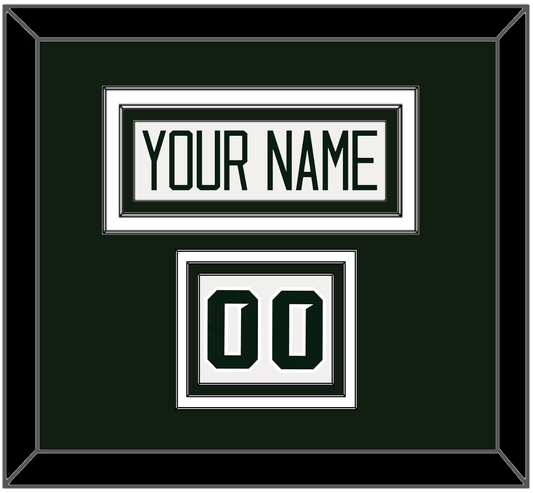 Michigan State Hockey Nameplate & Number (Shoulder) - Home White - Premier Tier 1