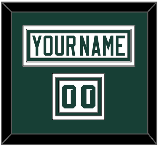 Michigan State Hockey Nameplate & Number (Shoulder) - Home White (2017-2019) - Premier Tier 1