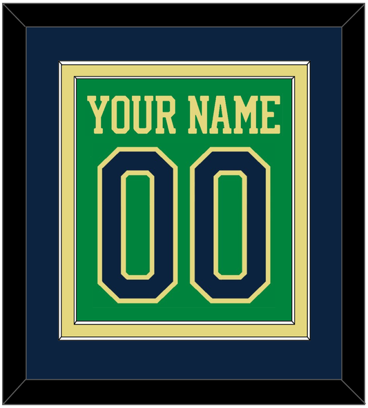 Notre Dame Basketball Name & Number - Alternate Green (2016-2017) - Signature Tier 3