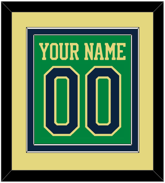 Notre Dame Basketball Name & Number - Alternate Green (2016-2017) - Signature Tier 4