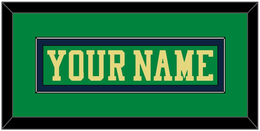 Notre Dame Hockey Nameplate - Alternate Green (2015) - Essential Tier 2