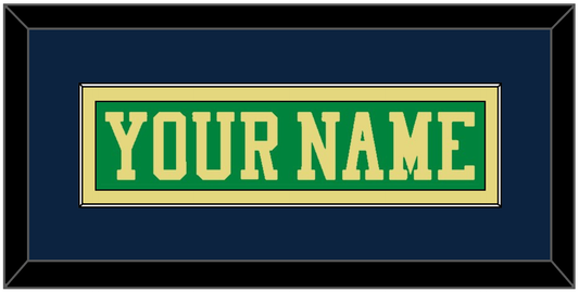 Notre Dame Hockey Nameplate - Alternate Green (2015) - Essential Tier 3