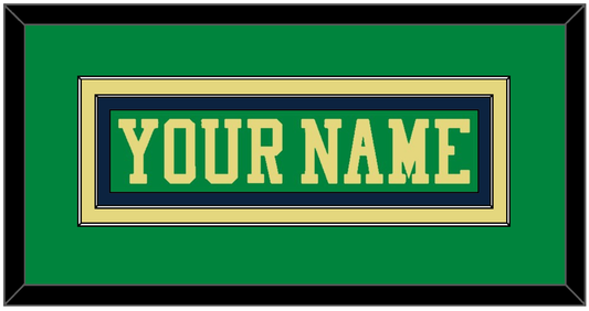 Notre Dame Hockey Nameplate - Alternate Green (2015) - Signature Tier 2