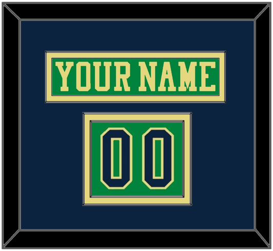 Notre Dame Hockey Nameplate & Number (Shoulder) - Alternate Green (2015) - Signature Tier 3