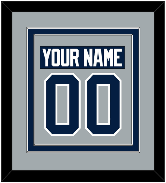Penn State Nameplate & Number (Back) Combined - Alternate Gray - Signature Tier 2