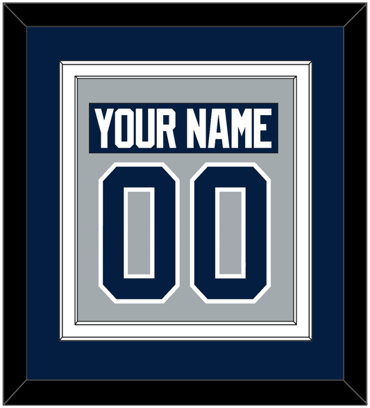 Penn State Nameplate & Number (Back) Combined - Alternate Gray - Signature Tier 3