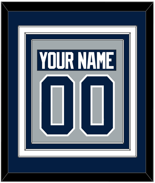 Penn State Nameplate & Number (Back) Combined - Alternate Gray - Premier Tier 3
