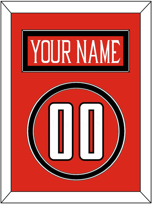 Texas Tech Baseball Nameplate & Number (Back) - Alternate Red (2018-2019) - Signature Tier 2