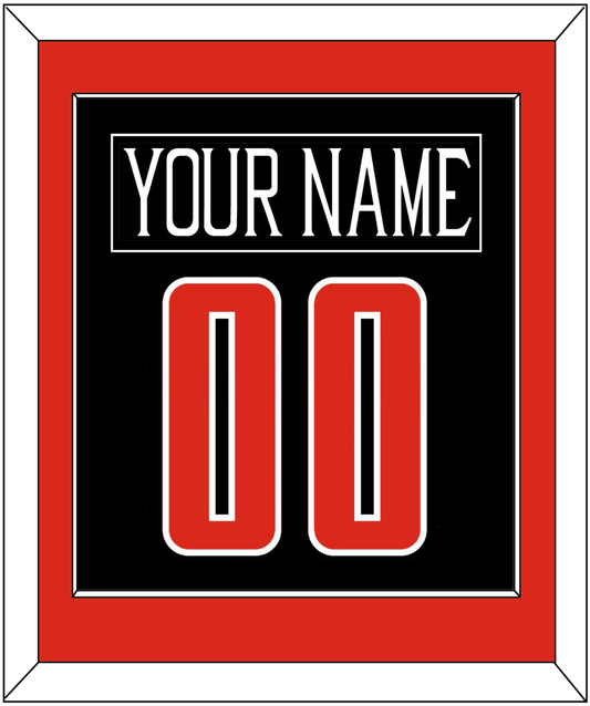 Texas Tech Baseball Nameplate & Number (Back) Combined - Alternate Black (2018-2019) - Essential Tier 2