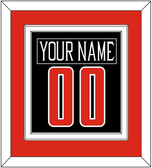 Texas Tech Baseball Nameplate & Number (Back) Combined - Alternate Black (2018-2019) - Signature Tier 3