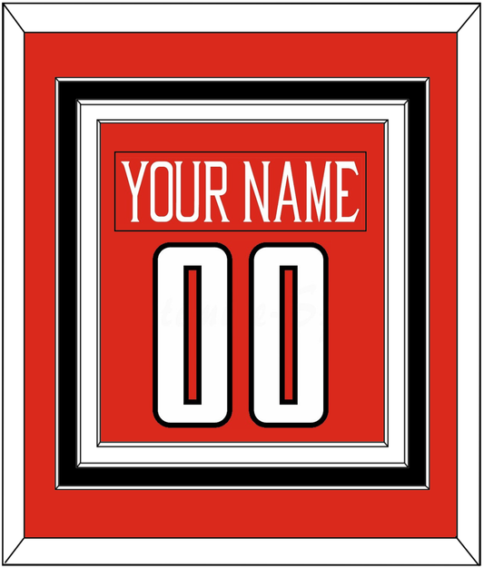 Texas Tech Baseball Nameplate & Number (Back) Combined - Alternate Red (2018-2019) - Premier Tier 2