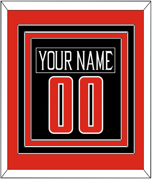 Texas Tech Baseball Nameplate & Number (Back) Combined - Alternate Black (2018-2019) - Premier Tier 3