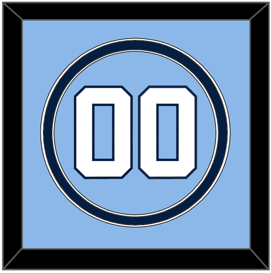 North Carolina Baseball Number - Road Light Blue (2013-2014) - Signature Tier 2