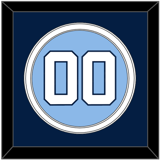 North Carolina Baseball Number - Road Light Blue (2013-2014) - Signature Tier 3