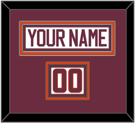 Virginia Tech Hockey Nameplate & Number (Shoulder) - Home White - Premier Tier 2