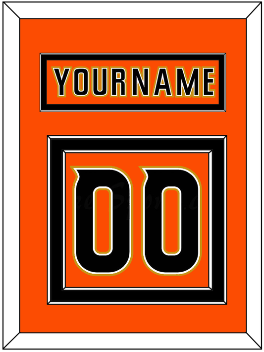 Anaheim Nameplate & Number (Back) - 2014 Stadium Series Orange - Signature Tier 3