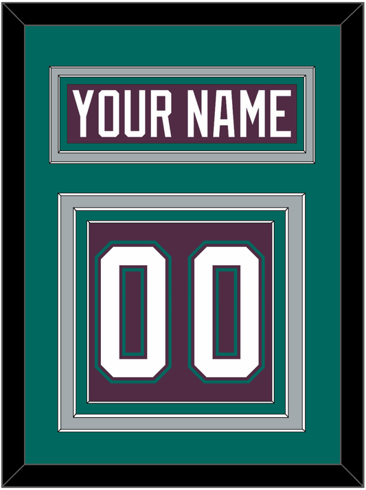 Anaheim Nameplate & Number (Back) - Road Purple (1993-2006) - Premier Tier 4