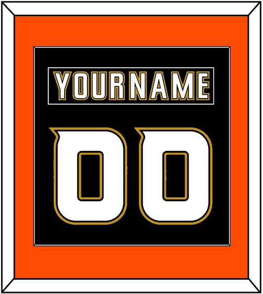 Anaheim Nameplate & Number (Back) Combined - Home Black (2006-2014) - Essential Tier 3