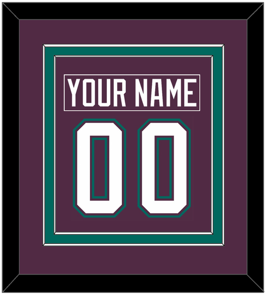 Anaheim Nameplate & Number (Back) Combined - Road Purple (1993-2006) - Signature Tier 2