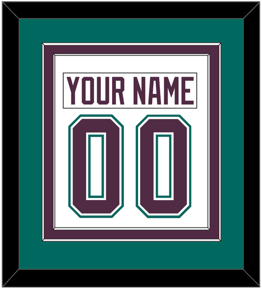 Anaheim Nameplate & Number (Back) Combined - Home White (1993-2006) - Signature Tier 4
