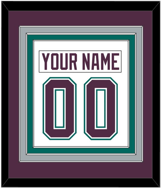 Anaheim Nameplate & Number (Back) Combined - Home White (1993-2006) - Premier Tier 2