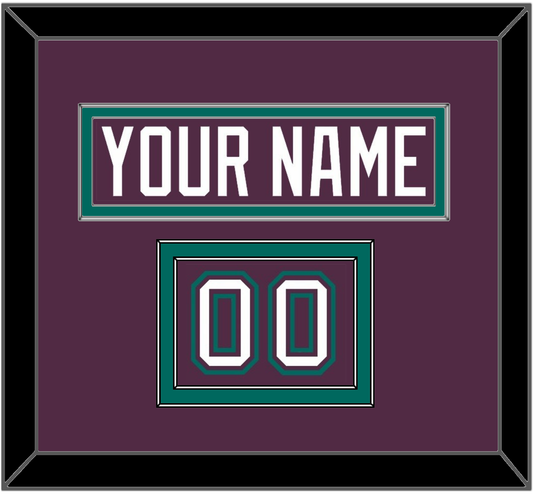 Anaheim Nameplate & Number (Shoulder) - Road Purple (1993-2006) - Signature Tier 2