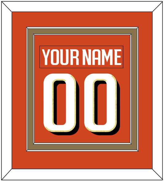 Anaheim Nameplate & Number (Back) Combined - Home Orange - Signature Tier 4