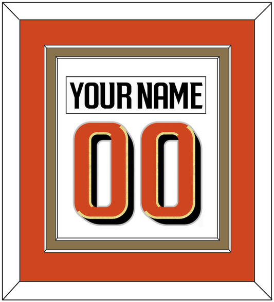 Anaheim Nameplate & Number (Back) Combined - Road White - Signature Tier 2