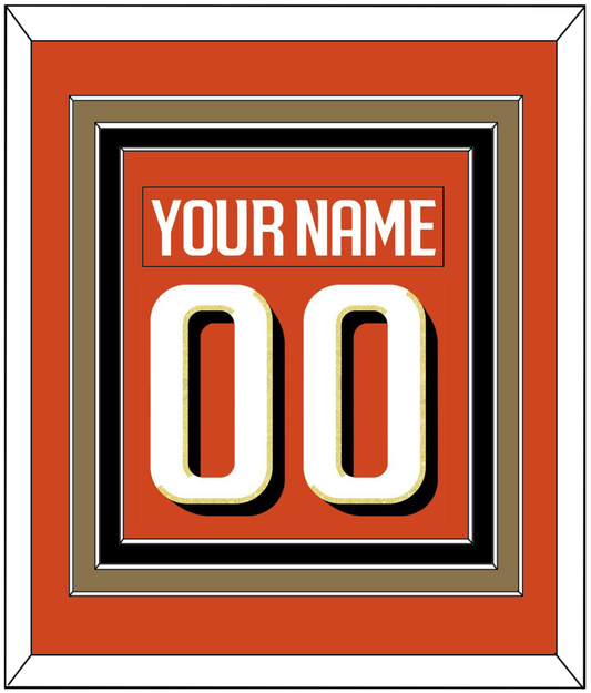 Anaheim Nameplate & Number (Back) Combined - Home Orange - Premier Tier 2