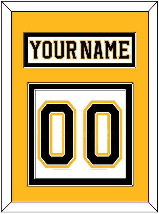 Boston Nameplate & Number (Back) - Road White (2007-2017) - Signature Tier 4